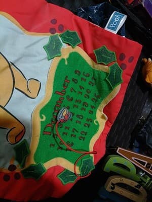 Winnie The Pooh Hanging Holiday Calendar/ Hunny Pot Day Of The Month Pointer😁 - Thumbnail 3