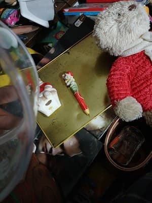 Lot Of 5 Holiday Decorations, Wooden Wall Sign, Ceramic Bear, Candy Dish,... - Thumbnail 10