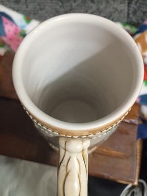 Vintage Stroh Brewery Co. Beer Stein by Ceramarte Brazil - Embossed German Scene - Thumbnail 4