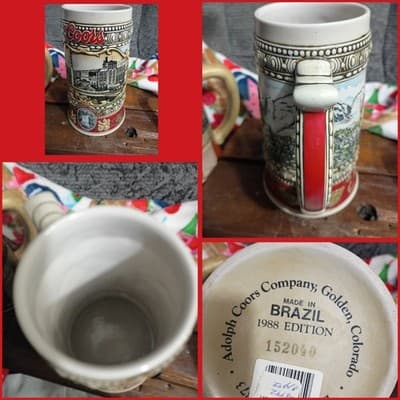 Vintage 1988 Coors Holiday Beer Stein - 1st in Series - 1873 Brewery Site -... - Image 1