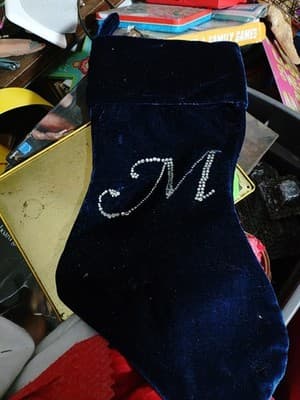 Blue Velvet M Stocking - Image 1