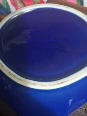 Set of 3 Vintage Syracuse China Cobalt Blue Fish Tail Seafood Skillet Dishes - Thumbnail 5