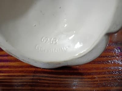 Pair Vintage German Bisque Porcelain Baby Figurine Candlestick Holders - 6263 - Thumbnail 7