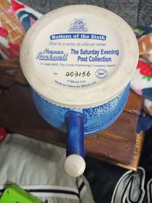 Norman Rockwell Miller Beer Stein - "Bottom of the Sixth" 1st in Series... - Thumbnail 6