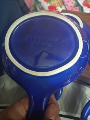 Set of 3 Vintage Syracuse China Cobalt Blue Fish Tail Seafood Skillet Dishes - Thumbnail 6