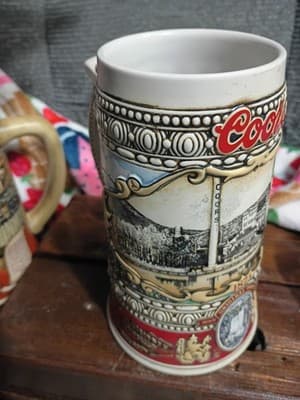 Vintage 1988 Coors Holiday Beer Stein - 1st in Series - 1873 Brewery Site -... - Thumbnail 6