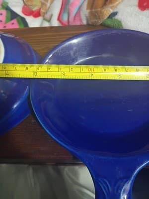 Set of 3 Vintage Syracuse China Cobalt Blue Fish Tail Seafood Skillet Dishes - Thumbnail 7