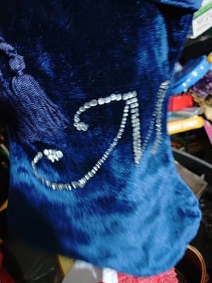 Blue Velvet M Stocking - Thumbnail 4