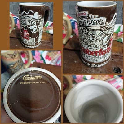 Vintage 1973 Hamm's Beer Oktoberfest Stein - Ceramarte Brazil - Hamm's Bear - Image 1