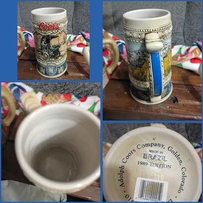 Vintage 1989 Coors Holiday Beer Stein - 2nd in Series - 1910 Delivery Van -... - Image 1
