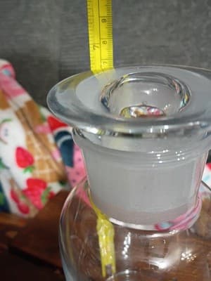 Vintage Clear Glass Apothecary Bottle - Ground Glass Stopper - Thumbnail 7