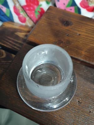 Vintage Clear Glass Apothecary Bottle - Ground Glass Stopper - Thumbnail 6