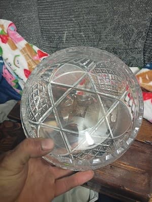 Large 10" Vintage Whirling Star & Pinwheel Glass Candy Jar - 7.5" Wide... - Thumbnail 6