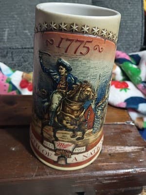 1991 Miller Brewing Birth of a Nation Stein - First in Series - Paul Revere 1775 - Thumbnail 2