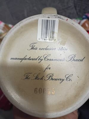 Vintage Stroh's Beer Stein - Ceramarte Brazil - Relief Fire Brewed Graphics -... - Thumbnail 7