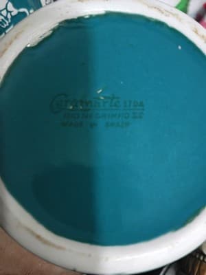 Set of 2 Vintage Hamm's Beer "Bless the Irish" Steins - Ceramarte Brazil - Teal - Thumbnail 7