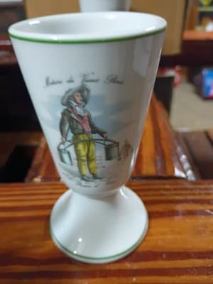6-Piece Set PILLIVUYT France "Metiers du Vieux Paris" Porcelain Cups / Goblets - Thumbnail 8
