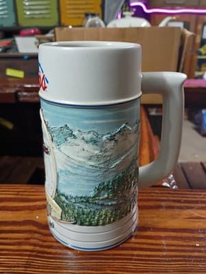 Title: Vintage 1991 Coors Beer Stein The Rocky Mountain Legend Series Made in... - Thumbnail 2