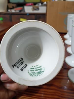 6-Piece Set PILLIVUYT France "Metiers du Vieux Paris" Porcelain Cups / Goblets - Thumbnail 15