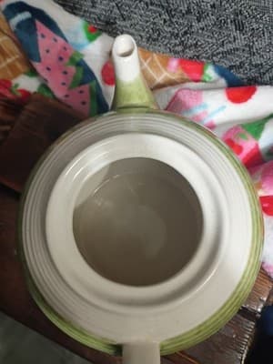 Herman Dodge & Son Green Beehive Teapot - Ribbed Two-Tone Ceramic Tea Pot... - Thumbnail 7