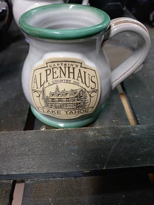 Deneen Pottery Mug /Alpenhaus /CAPTAINS /A Country Inn /Lake Tahoe - Image 1