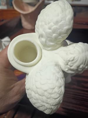 PartyLite Angel of Peace Candle Holder Bisque Porcelain P7169 White Swan - Thumbnail 7