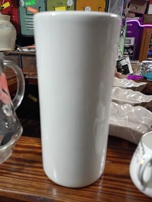 Haeger Pottery White 9" Cylindrical Vase - Model 917-00 (2001) - Thumbnail 2