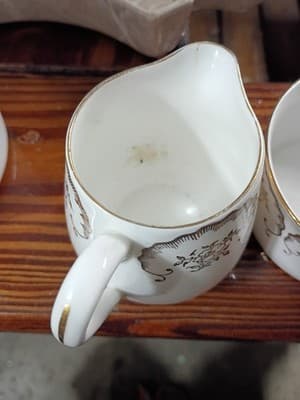 Vintage Imperial Fine English China Gold Filigree - Small 3-Piece Set - Thumbnail 4