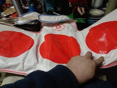 Clip Traditional Martial Arts Reversible Chest Guard Body Protector Taekwondo XL - Thumbnail 4