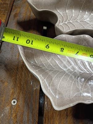 Vintage California Originals USA Pottery #2855 Leaf Trays - Set of 3 - MCM Speck - Thumbnail 4