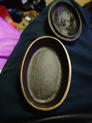 Vtg Scott Nelles Studios Cast Bronze Old Man Face Figural Lidded Box Art Signed - Thumbnail 5