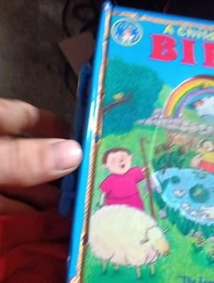 A Child First Bible " The Lord Is My Shepard" By God Hard Page Children's Book - Thumbnail 2