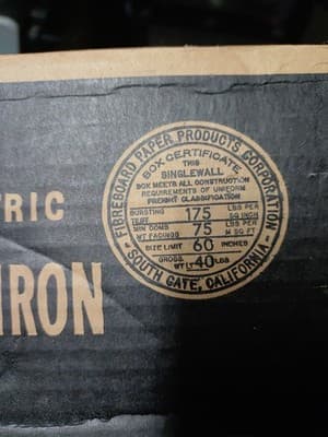 VINTAGE 1960s General Electric GE F60 Steam & Dry Iron w/ Original Box & Inserts - Thumbnail 10