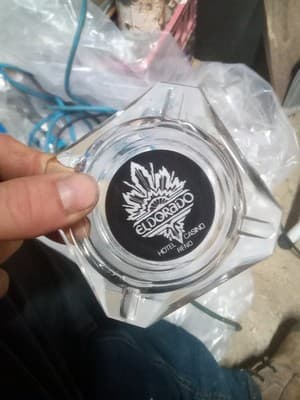 Vintage ELDORADO Hotel Casino Reno Smokey Glass Advertising Ashtray - Thumbnail 4