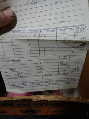 VINTAGE 1960s General Electric GE F60 Steam & Dry Iron w/ Original Box & Inserts - Thumbnail 12