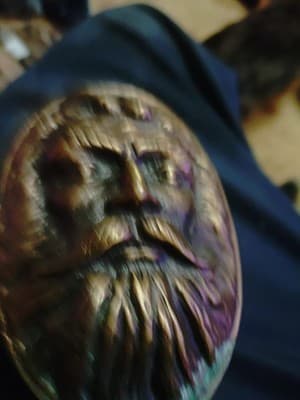 Vtg Scott Nelles Studios Cast Bronze Old Man Face Figural Lidded Box Art Signed - Thumbnail 3