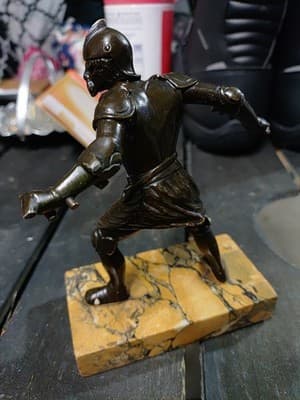 Authentic Bronze Warrior Figurine (Missing Shield) - Thumbnail 3