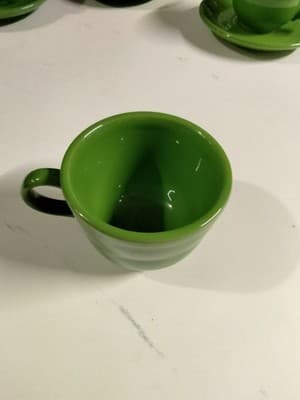 Fiestaware Shamrock Green Teacups and Saucers - Set of 4 - Homer Laughlin HLC... - Thumbnail 7