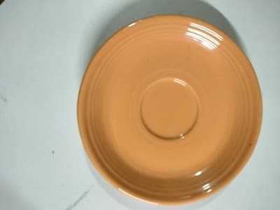 Vintage Fiesta Apricot Cup and Saucer Set of 4 - Homer Laughlin HLC - Thumbnail 5