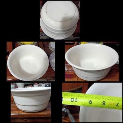Vintage McCoy Pottery 10" White Beehive Stacking Mixing Bowl - Oven Proof - Image 1