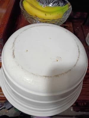 Vintage McCoy Pottery 10" White Beehive Stacking Mixing Bowl - Oven Proof - Thumbnail 7
