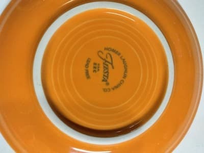 Vintage Fiesta Apricot Cup and Saucer Set of 4 - Homer Laughlin HLC - Thumbnail 2