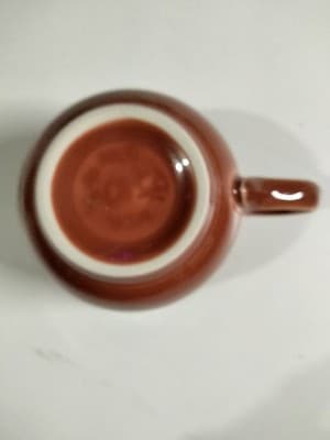 Fiesta Paprika Cup and Saucer Set of 4 - HLC USA Vintage Stoneware - Thumbnail 6