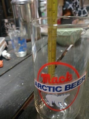 Vintage Mack Arctic Beer Pilsner Glass Norway Macks Olbryggeri Polar Bear EUC - Thumbnail 3