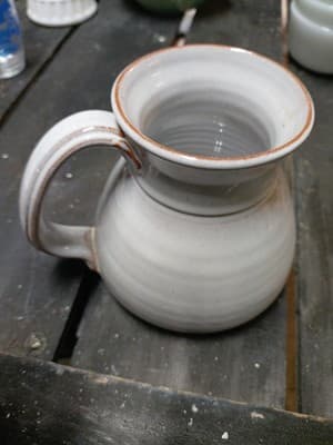 Vintage Deneen Pottery Hand Thrown Mug Wildlife Ducks Geese Medallion Stoneware - Thumbnail 4