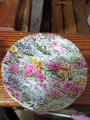 Vintage Consco Marilyn-Exclusive Chintz Teacup Saucer & Plate Trio - Japan - Thumbnail 8