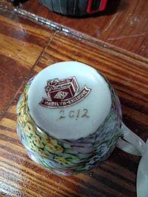 Vintage Consco Marilyn-Exclusive Chintz Teacup Saucer & Plate Trio - Japan - Thumbnail 16