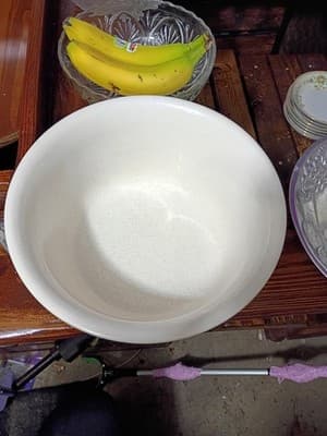 Vintage McCoy Pottery 10" White Beehive Stacking Mixing Bowl - Oven Proof - Thumbnail 5