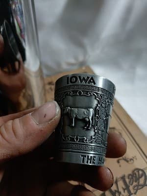 1 Drink Mixer Shaker And 1 Pewter Iowa Shot Glass - Thumbnail 4