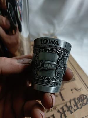 1 Drink Mixer Shaker And 1 Pewter Iowa Shot Glass - Thumbnail 7